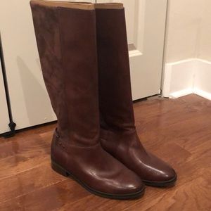 Cole Haan Brown Leather/Suede Riding Boots Sz 8